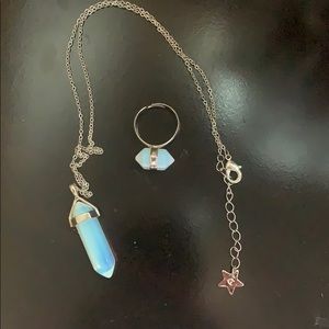 Matching necklace and ring